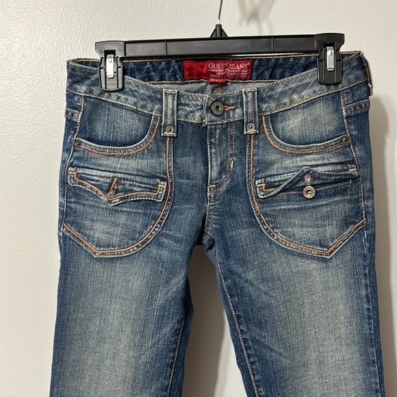 Guess Jeans Stretch Bootcut Denim Mid Rise Size 27 Vintage Y2K Style - Picture 4 of 7